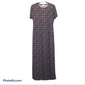 LuLaRoe Maria Maxi Stars Patriotic Dress size S